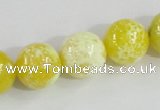 CAB662 15.5 inches 14mm round fire crackle agate beads wholesale