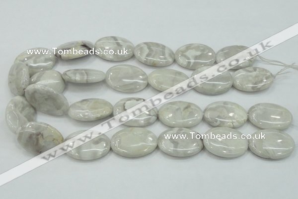 CAB913 15.5 inches 22*30mm oval natural crazy agate beads wholesale