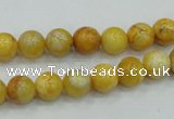 CAB934 15.5 inches 8mm round yellow crazy lace agate beads wholesale