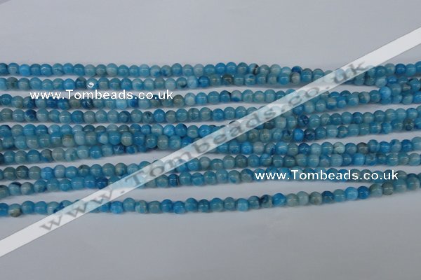 CAB998 15.5 inches 4mm round blue crazy lace agate beads