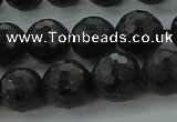 CAE37 15.5 inches 10mm faceted round astrophyllite beads wholesale