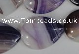 CAG1215 15.5 inches 22*30mm flat teardrop line agate gemstone beads