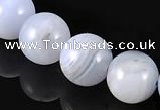 CAG130 12mm round blue lace agate gemstone beads Wholesale