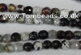 CAG1503 15.5 inches 6mm faceted round fire crackle agate beads