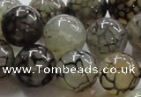 CAG239 15.5 inches round 18mm dragon veins agate gemstone beads