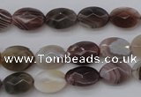 CAG3990 15.5 inches 8*12mm faceted oval botswana agate gemstone beads