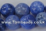CAG4304 15.5 inches 12mm round dyed blue fire agate beads