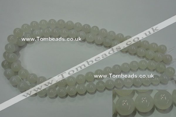 CAG4343 15.5 inches 10mm round white agate beads wholesale