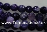 CAG436 15.5 inches 10mm faceted round dark purple agate beads