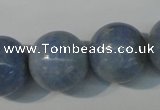 CAG4376 15.5 inches 18mm round dyed blue lace agate beads