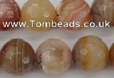 CAG4475 15.5 inches 14mm faceted round pink botswana agate beads