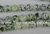CAG4497 15.5 inches 8mm faceted round fire crackle agate beads