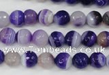 CAG4511 15.5 inches 8mm faceted round agate beads wholesale
