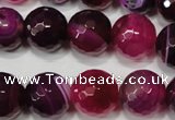 CAG4585 15.5 inches 16mm faceted round agate beads wholesale