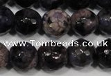 CAG4647 15.5 inches 8mm faceted round fire crackle agate beads