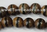 CAG4744 15 inches 14mm round tibetan agate beads wholesale
