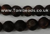 CAG4761 15 inches 12mm round tibetan agate beads wholesale