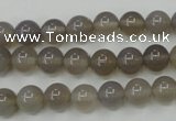 CAG4771 15 inches 8mm round grey agate beads wholesale