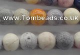 CAG4925 15.5 inches 12mm round dyed white agate beads