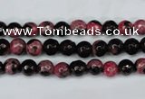 CAG5197 15 inches 6mm faceted round fire crackle agate beads