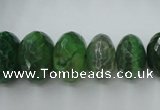 CAG5417 8*12mm – 13*22mm faceted rondelle dragon veins agate beads