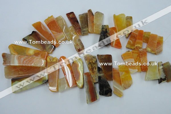 CAG5452 15.5 inches 16*20mm - 17*70mm freeform agate gemstone beads