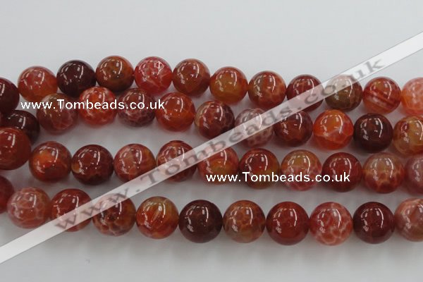 CAG5566 15.5 inches 16mm round natural fire agate beads wholesale