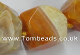 CAG5595 15 inches 12*14mm - 24*25mm faceted nuggets agate beads