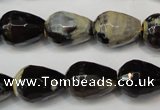 CAG5724 15 inches 12*16mm faceted teardrop fire crackle agate beads