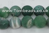 CAG5932 15 inches 20mm round matte druzy agate beads wholesale