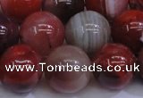 CAG6114 15.5 inches 12mm round south red agate gemstone beads