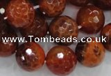 CAG626 15.5 inches 20mm faceted round natural fire agate beads