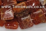 CAG645 15.5 inches 20mm square natural fire agate beads wholesale
