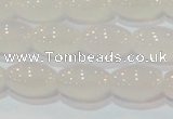 CAG6525 15.5 inches 8*12mm rice Brazilian white agate beads