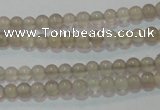 CAG6530 15.5 inches 3mm round Brazilian grey agate beads