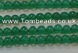CAG6601 15.5 inches 2mm round green agate gemstone beads