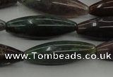 CAG6830 15.5 inches 10*30mm rice Indian agate beads wholesale