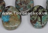 CAG7071 Top drilled 20*30mm - 25*35mm freeform ocean agate beads