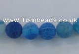 CAG7534 15.5 inches 4mm round frosted agate beads wholesale