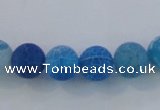 CAG7540 15.5 inches 16mm round frosted agate beads wholesale