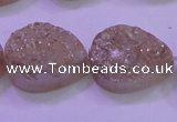 CAG8311 7.5 inches 18*25mm teardrop champagne plated druzy agate beads