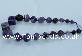 CAG8523 15.5 inches 9*10mm - 23*24mm cube dragon veins agate beads