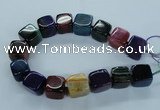 CAG8530 15.5 inches 23*24mm cube dragon veins agate beads