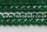 CAG8582 15.5 inches 6mm faceted round green agate gemstone beads