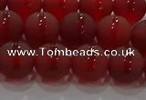 CAG8902 15.5 inches 8mm round matte red agate beads wholesale