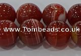 CAG9181 15.5 inches 14mm round line agate beads wholesale