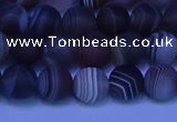 CAG9372 15.5 inches 8mm round matte botswana agate beads