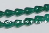 CAG956 15.5 inches 8*10mm teardrpop green agate gemstone beads