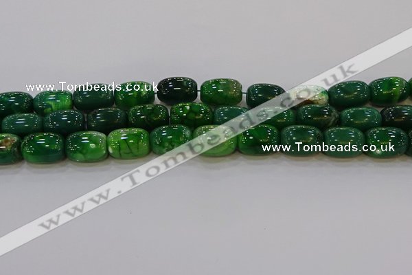 CAG9569 15.5 inches 13*18mm drum dragon veins agate beads