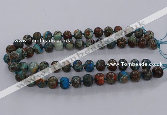 CAG9607 15.5 inches 12*16mm rondelle ocean agate gemstone beads
